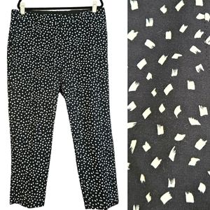 NWT Talbots black & white Hampshire ankle pants trousers Womens 14